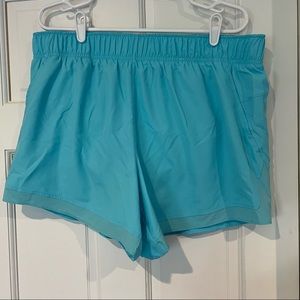 Athletic Works Womens Pull-On Active Shorts in Aqua Seafoam XL (16-18)